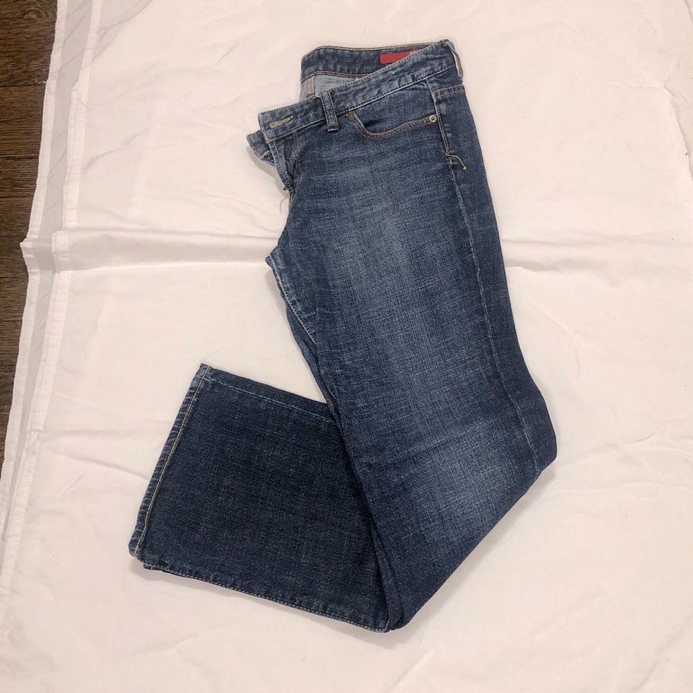 Express Slim W10 low rise boot cut jeans